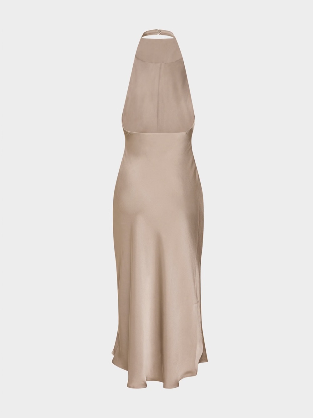 NWT - Aritzia Ten Babaton Ten Audience Satin Halter Dress - Size 6 - Warm Taupe - Picture 7 of 8